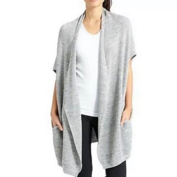 Athleta Sweaters - Athleta M Restful Cocoon Wrap Sleeveless Cardigan